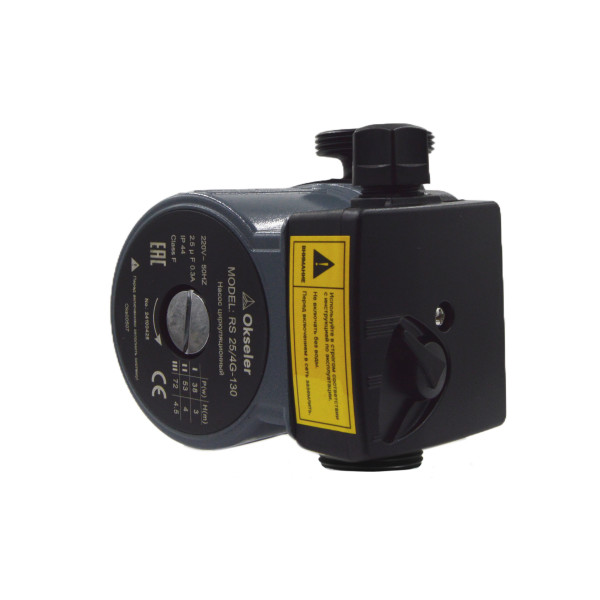 Насос циркуляционный Okseler RS 25/4G-130 с гайками (Oks00507)