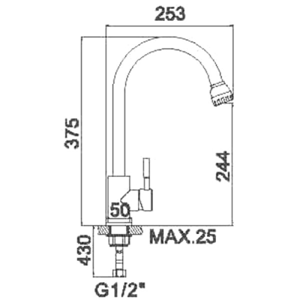 Смеситель для кухни Ledeme (L74205) Смеситель для кухни Ledeme (L74205)