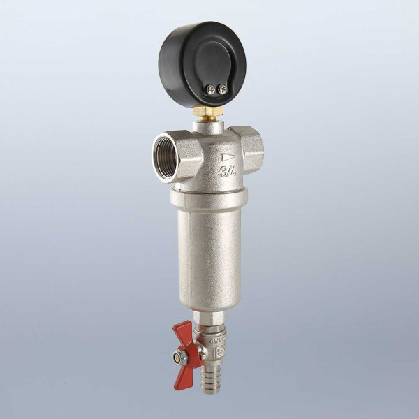 Фильтр с манометром самоочищающийся Valtec 1" (VT.389.N.06) Фильтр с манометром самоочищающийся Valtec 1" (VT.389.N.06)