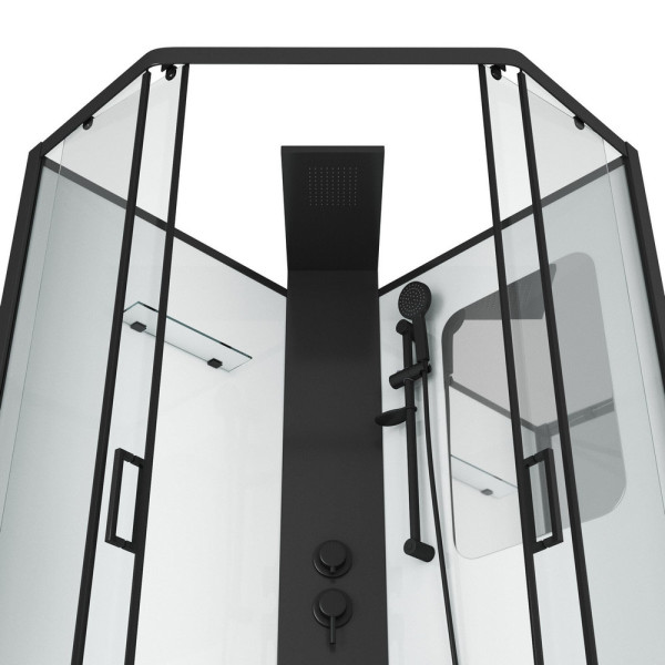 Душевая кабина Grossman 90x90 стекло прозрачное, профиль черный (GR-251D) Душевая кабина Grossman 90x90 стекло прозрачное, профиль черный (GR-251D)