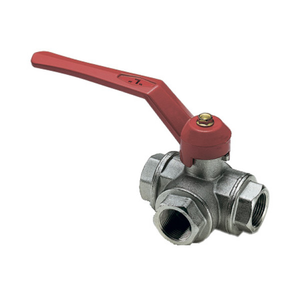 Кран шаровый трёхходовой L-порт Tiemme 3/4" (2950031)