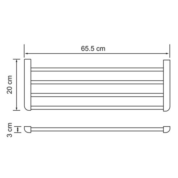 Полотенцедержатель WasserKraft Kammel хром (K-8311)