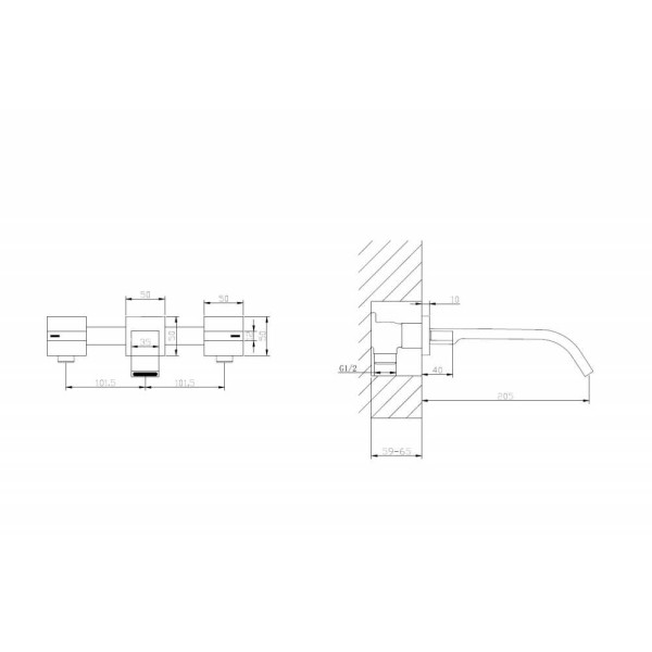 Смеситель для раковины Abber Wasserfall хром (AF8612)