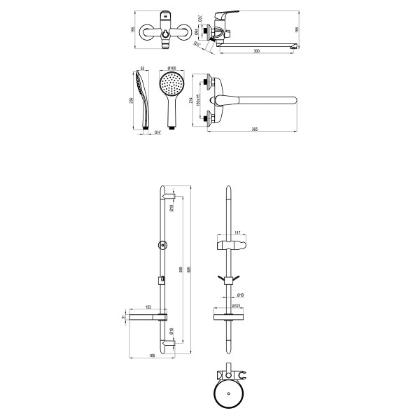 Комплекты смесителей Lemark Set хром (LM7305C) Комплекты смесителей Lemark Set хром (LM7305C)