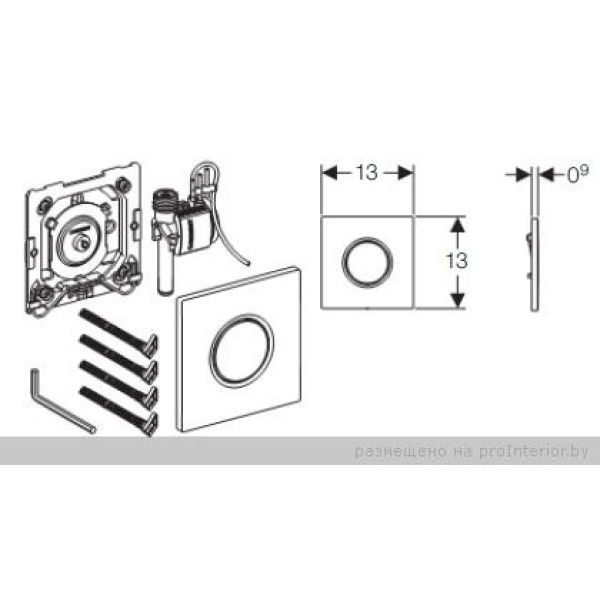 Клавиша смывная Geberit Sigma 01 (116.011.11.5) Клавиша смывная Geberit Sigma 01 (116.011.11.5)