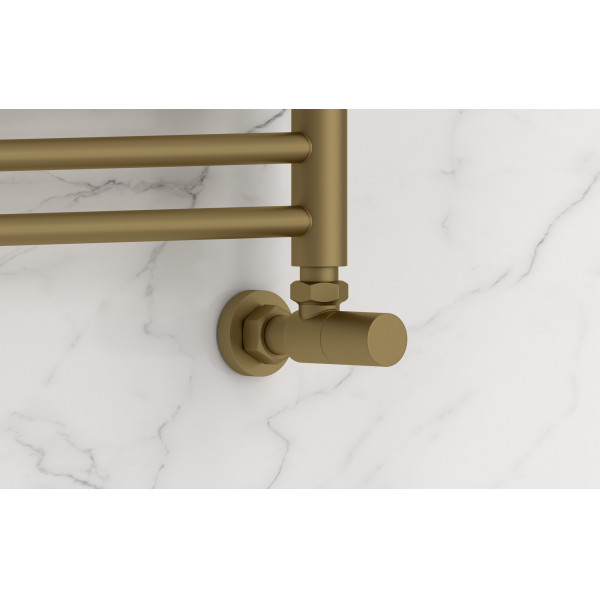 Вентиль Сунержа угловой (цилиндр) 1/2"Нx3/4"НГ матовое золото (032-1400-1234)