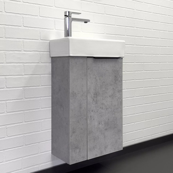 Тумба подвесная с раковиной Comforty Асти 400x220x700 дуб светлый (00-00013669)