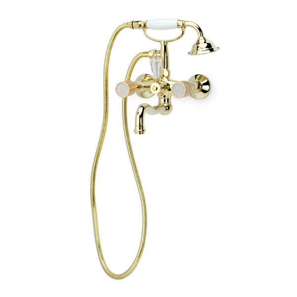 Смеситель для ванны и душа Boheme Royal cristal золото переключатель SW (293-Royal/CRST) Смеситель для ванны и душа Boheme Royal cristal золото переключатель SW (293-Royal/CRST)