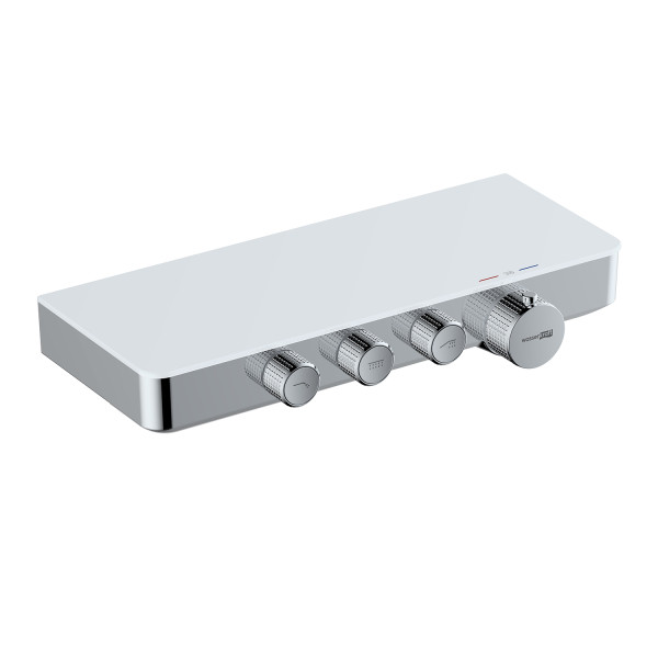 Смеситель для ванны и душа WasserKRAFT с термостатом хром, белый (8599 Thermo)