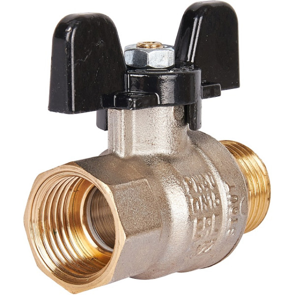 Кран 3/4" ВН шаровый Stout стандартнопроходной (чёрная бабочка) (SVB-0014-000020) Кран 3/4" ВН шаровый Stout стандартнопроходной (чёрная бабочка) (SVB-0014-000020)