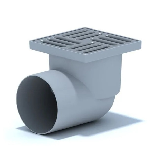 Трап горизонтальный 110 мм. (150*150) АНИ нерегулируемый, с сухим затвором (решетка нерж.ст.) АНИ пласт (TQ1112)