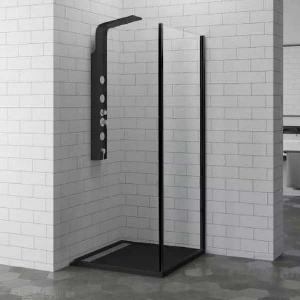 Душевое ограждение RGW Z-02-B 80x200 стекло прозрачное, профиль черный (06220208-14) Душевое ограждение RGW Z-02-B 80x200 стекло прозрачное, профиль черный (06220208-14)