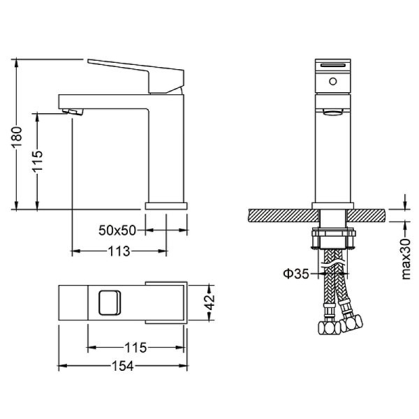 Смеситель для раковины Timo Briana золотой, короткий излив (7161/17F) Смеситель для раковины Timo Briana золотой, короткий излив (7161/17F)
