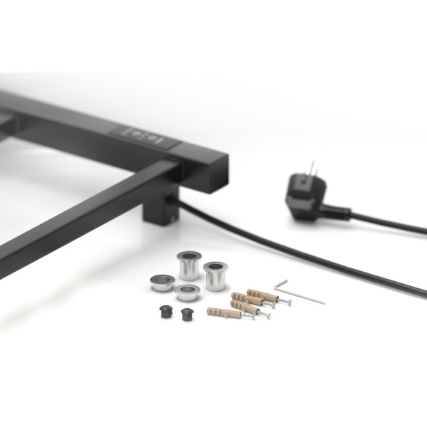 Полотенцесушитель электрический Сунержа Стилье Формат 26 800x500 матовый провод слева/справа чёрный (31526-8050)