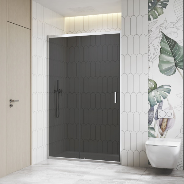 Душевая дверь RGW 140x195 стекло тонированное, профиль хром (06091314-31)