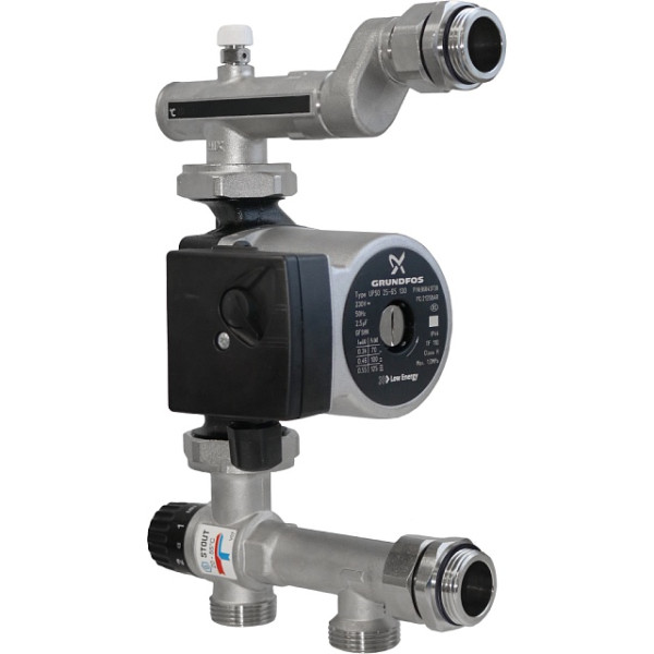 Насосно-смесительный узел с термостатическим клапаном Stout с насосом UPSO 25-65 (SDG-0120-005011)
