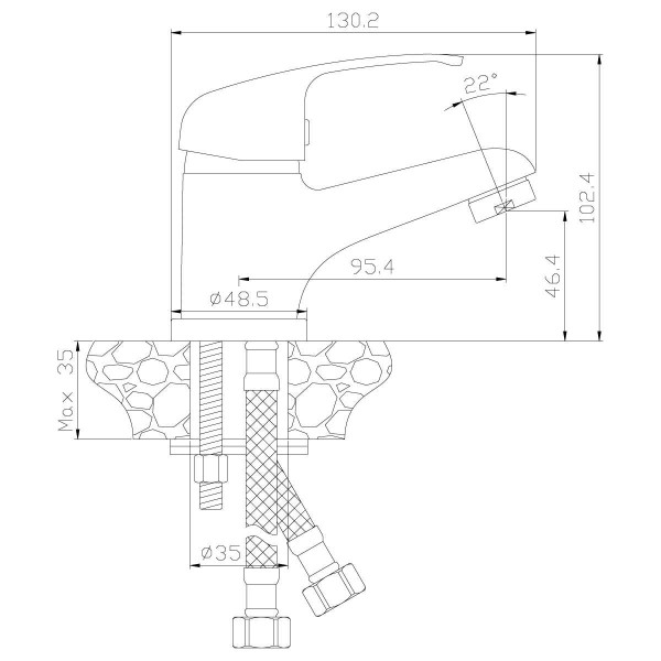 Смеситель для раковины Rossinka Y35-11 (Y35-11)