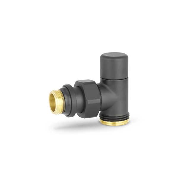 Клапан настроечный угловой 1/2"х3/4"(18)ЕК Varmega VMDV03 (черный) (VMDV03-210415)