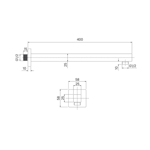 Кронштейн для верхнего душа Iddis Optima Home черный (OPH40BSi61)