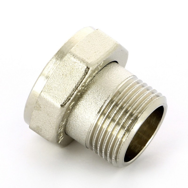 Сгон с накидной гайкой 1"х1 1/4" с плоской прокладкой Uni-Fitt IT (никель) 624N4500