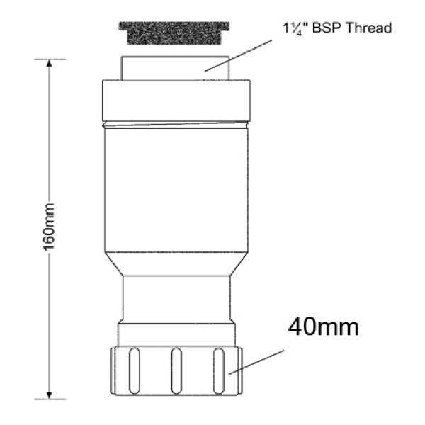 Сифон McAlpine 32х40 мм вертикальный компактный (FTWM-40) Сифон McAlpine 32х40 мм вертикальный компактный (FTWM-40)