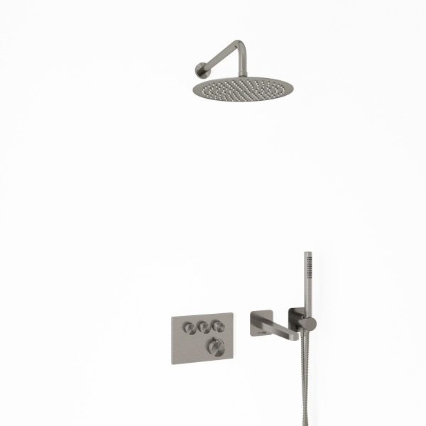 Смеситель для ванны и душа встраиваемый Thermo WasserKRAFT никель (A4258.097.121.275.100.276.298 Thermo)