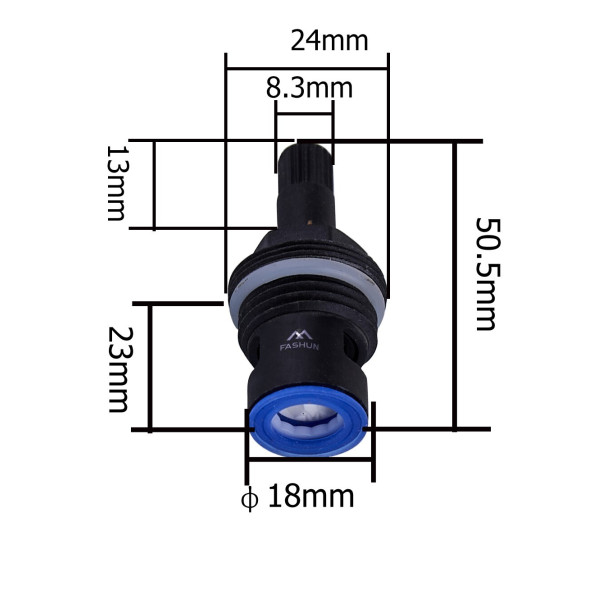 Кран-букса Fashun для исп. в кач. запорн. элемен. PL22186 8, 9,10 ABS пластик (A5217A)