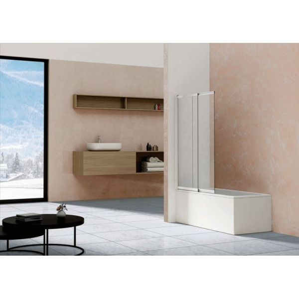 Душевая шторка для ванны Vincea VSB-1E 1000х1450 стекло прозрачное, профиль хром (VSB-1E100CL)