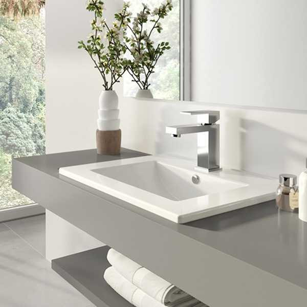 Раковина встраиваемая Sanita Luxe Quadro (QDR75SLWB01) Раковина встраиваемая Sanita Luxe Quadro (QDR75SLWB01)
