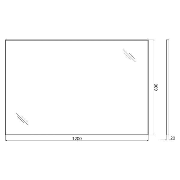 Зеркало BelBagno SPC-AL 120x80 (SPC-AL-1200-800)