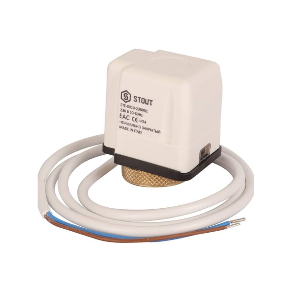 Сервопривод Stout М30х1,5 нормально закрытый, компактный, 230 B (STE-0010-230001)