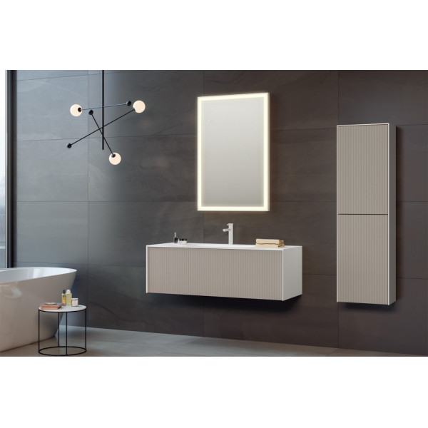 Тумба подвесная Orka Cube 800x490x400 с раковиной бежевый матовый (3000373) Тумба подвесная Orka Cube 800x490x400 с раковиной бежевый матовый (3000373)