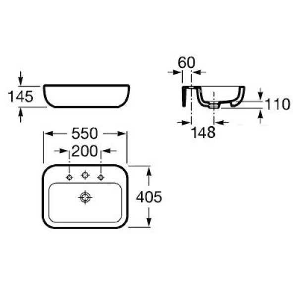 Раковина накладная Roca Khroma 55х40,5 (327653000) Раковина накладная Roca Khroma 55х40,5 (327653000)