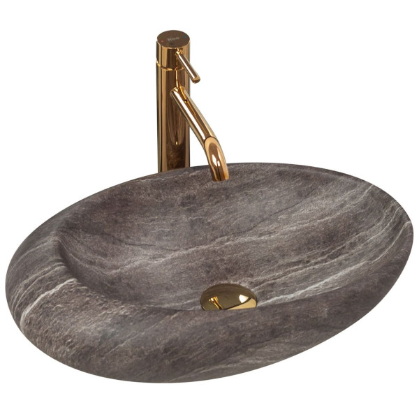 Раковина накладная Rea Roxy 38,5x38,5 серый (REA-U6649)