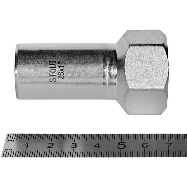 Вставка резьбовая 28х1"В Stout SSS-2023 НПр-ВР (нерж.ст., пресс) SSS-2023-000281 Вставка резьбовая 28х1"В Stout SSS-2023 НПр-ВР (нерж.ст., пресс) SSS-2023-000281
