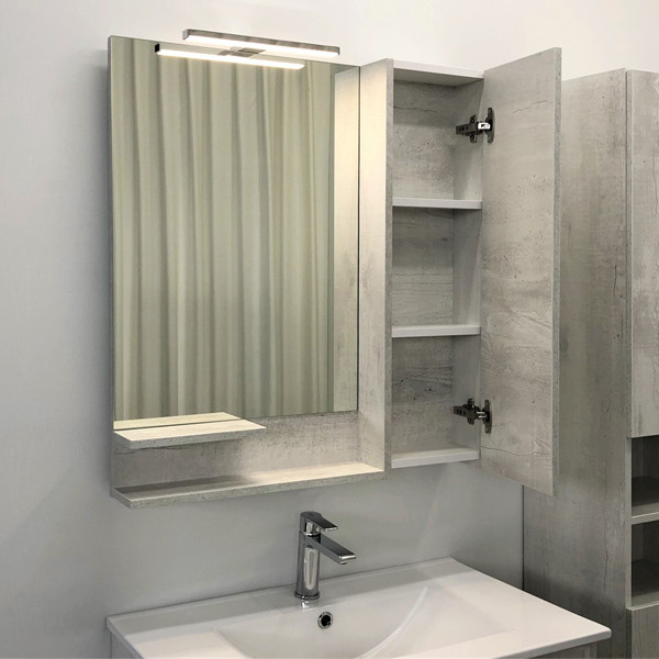 Шкаф зеркальный Comforty Монако 750x800x150 белый глянцевый (00-00001275) Шкаф зеркальный Comforty Монако 750x800x150 белый глянцевый (00-00001275)