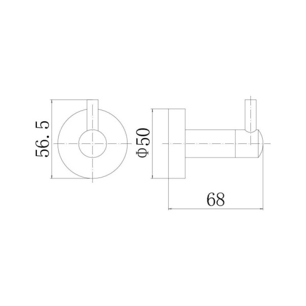 Крючок Fashun одинарный SUS304 сатин (A51505-1)