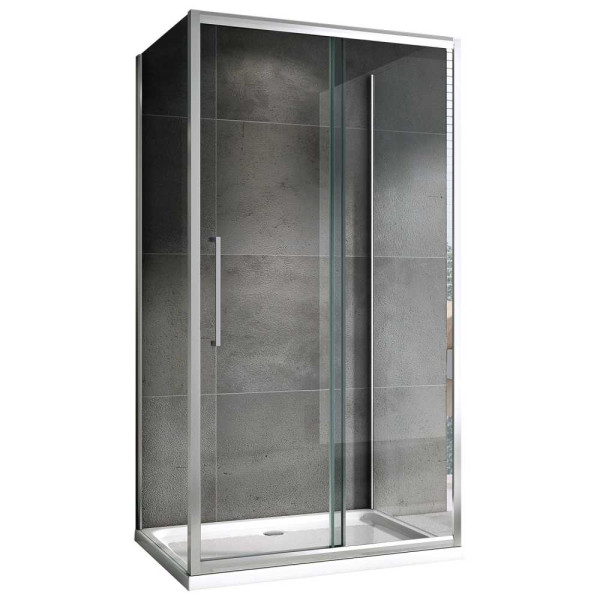 Душевой уголок Abber Schwarzer Diamant 85x170 стекло прозрачное, профиль профиль хром (AG30170H-S85-S85)