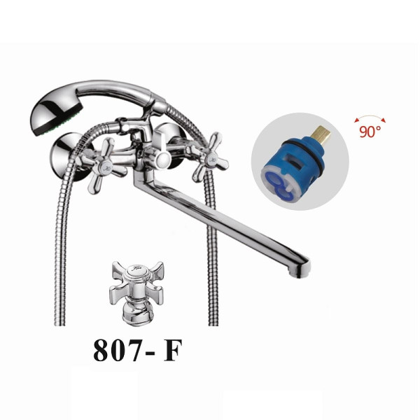 Смеситель для ванны и душа Dlin хром (D146807-F)