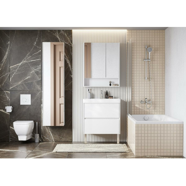 Шкаф зеркальный Aquaton Сканди 70 Белый (1A252202SD010)