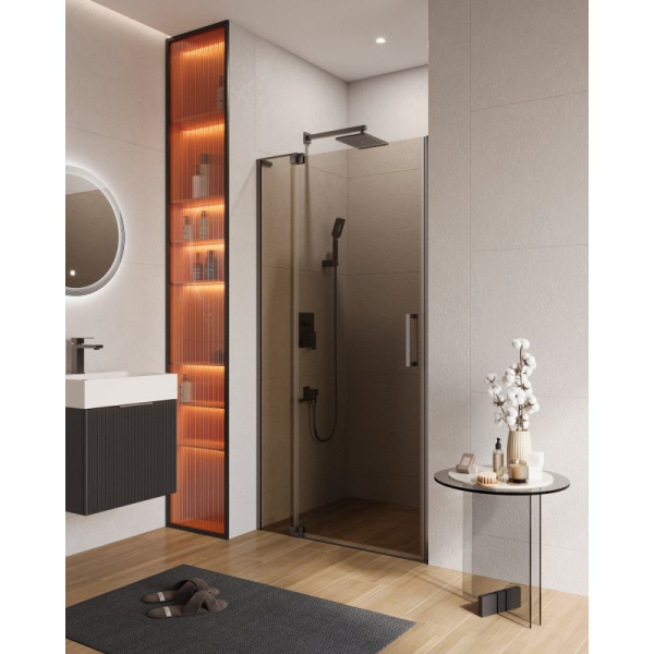 Душевая дверь Cezares Slider 100x195 стекло бронза, профиль оружейная сталь (SLIDER-B-1-100/110-BR-GM)