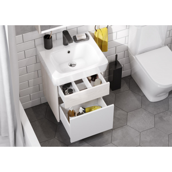 Тумба подвесная Aquaton Верди PRO 445x386x515 белый, ясень фабрик (1.A195.9.01V.DAV.0) Тумба подвесная Aquaton Верди PRO 445x386x515 белый, ясень фабрик (1.A195.9.01V.DAV.0)