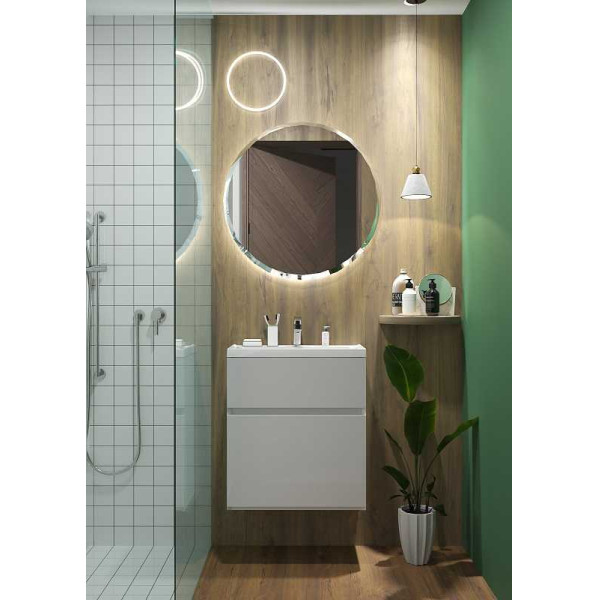 Тумба подвесная Marka One Bumble 600*300*590 с раковиной, белая (У90670) Тумба подвесная Marka One Bumble 600*300*590 с раковиной, белая (У90670)