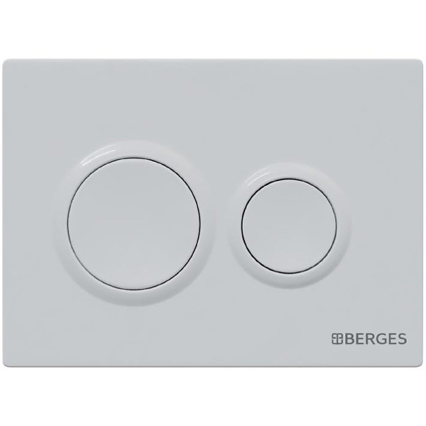 Клавиша смыва Berges Novum L4 O4 Soft Touch, белая (40064)