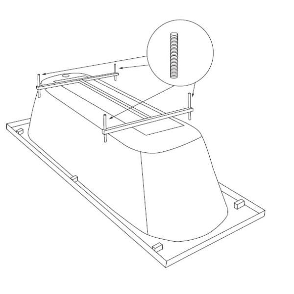 Каркас для ванны AM.PM Sense New 170х70 (W76A-170-070W-R)