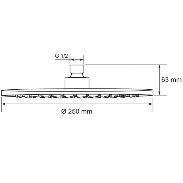 Верхний душ Aquanet Static 250 мм (AF330-84-R250B)
