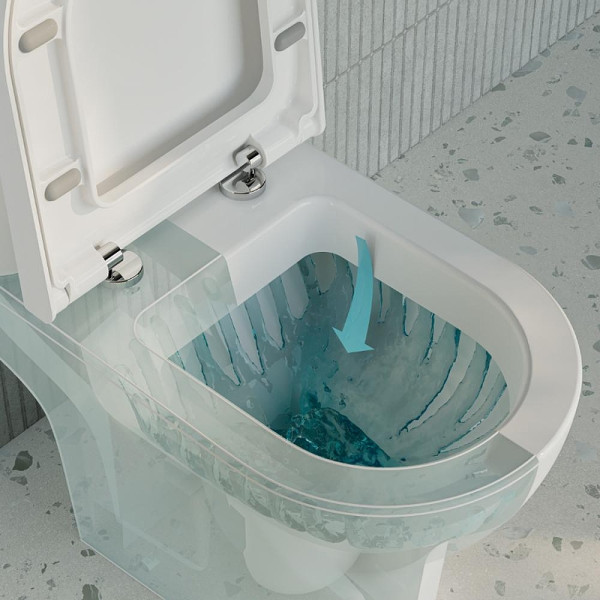 Унитаз компакт Vitra Zentrum белый с бачком с сиденьем микролифт (9012B003-7209)