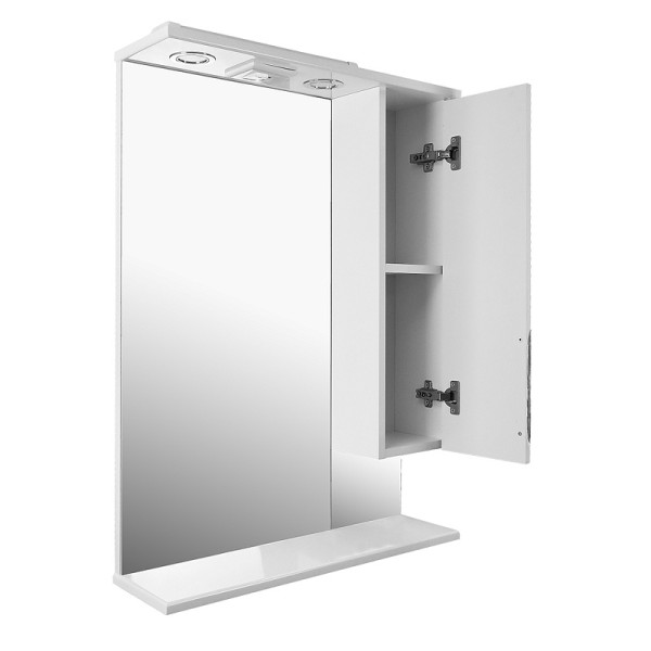 Шкаф зеркальный Loranto Стиль 60 60х82,5х17 правосторонний белый (CS0024457) Шкаф зеркальный Loranto Стиль 60 60х82,5х17 правосторонний белый (CS0024457)