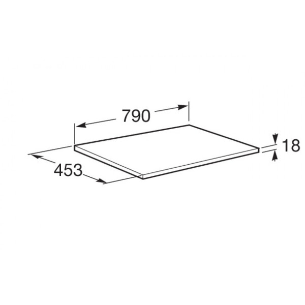 Тумба подвесная Roca Ona 790x453x18 зеленый (A857618513)