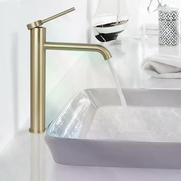 Смеситель для раковины Rea Clif золото матовое (REA-B5329)